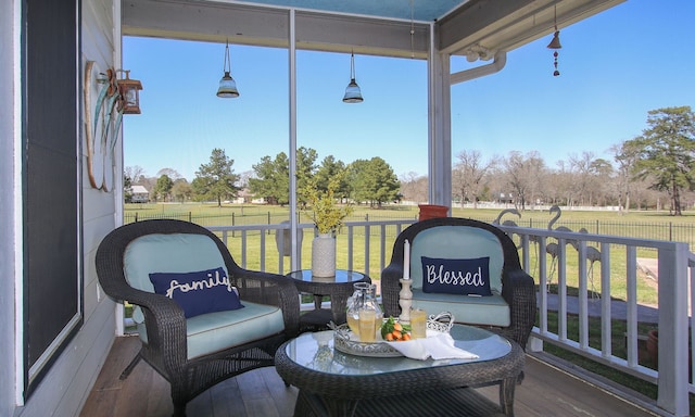 view of sunroom / solarium