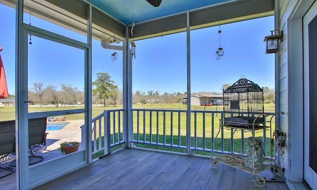 sunroom with a healthy amount of sunlight