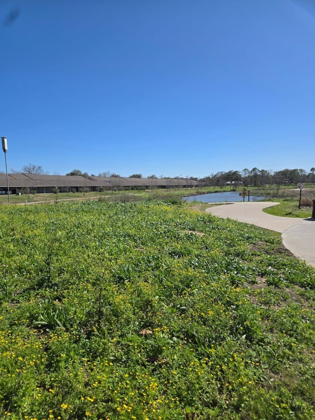 view of yard featuring a water view