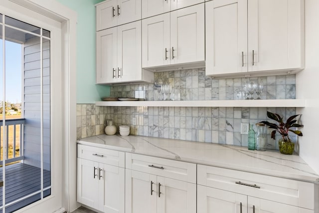 bar with tasteful backsplash