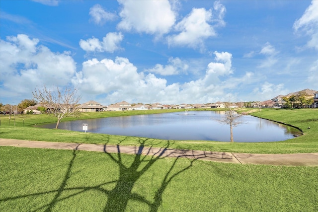 water view featuring a residential view