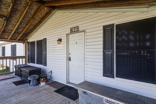 view of doorway to property