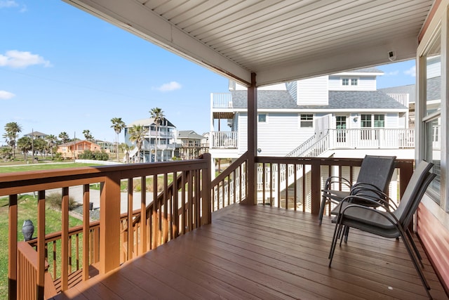 deck featuring a residential view