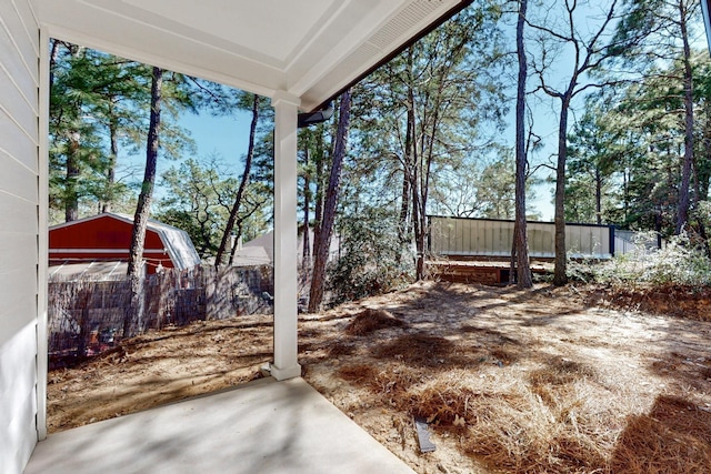 view of yard with a patio area and fence