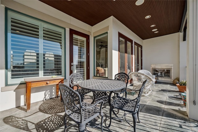 exterior space featuring outdoor dining area