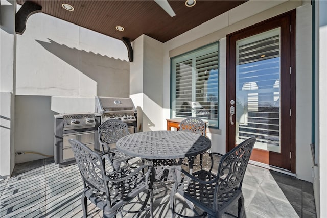 view of patio featuring grilling area