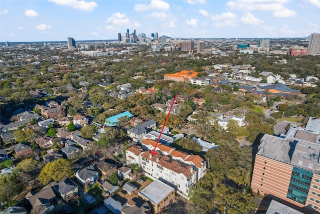 aerial view with a view of city