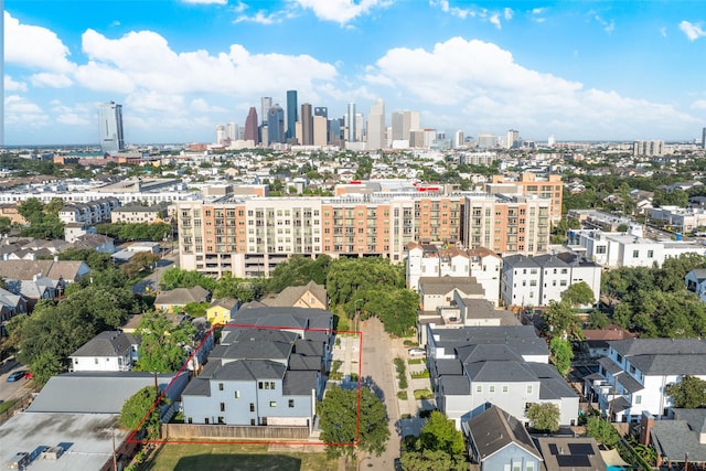 bird's eye view with a view of city