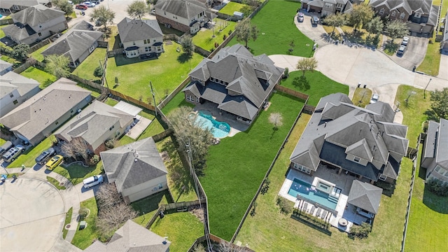 birds eye view of property featuring a residential view