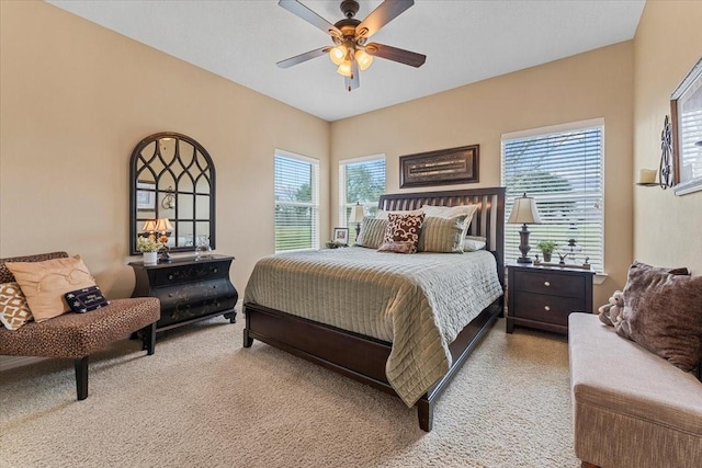 bedroom featuring a ceiling fan