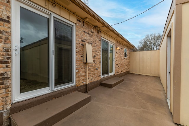 view of patio / terrace with fence