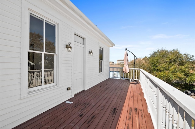 view of wooden terrace