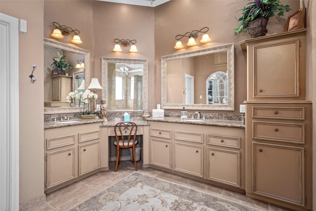 full bathroom featuring vanity