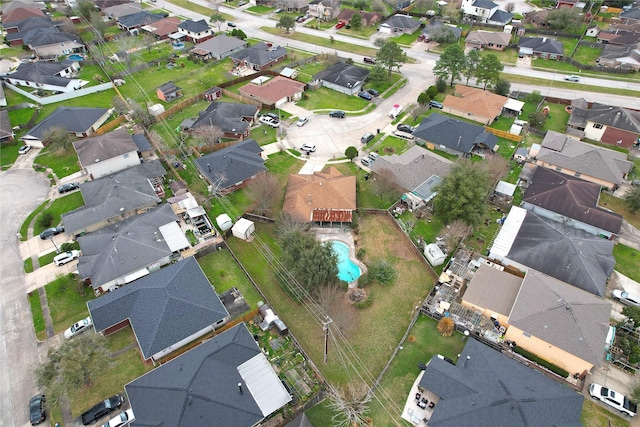 drone / aerial view featuring a residential view