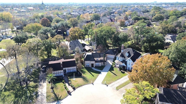 aerial view featuring a residential view