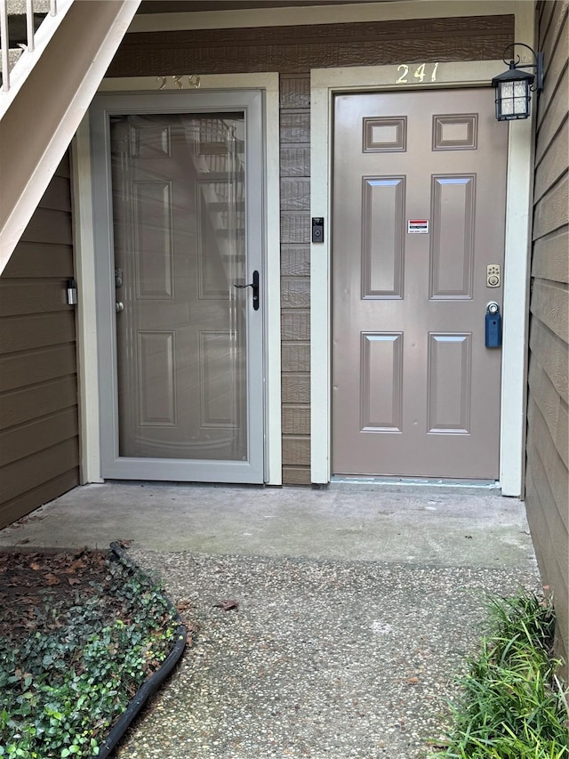 view of doorway to property