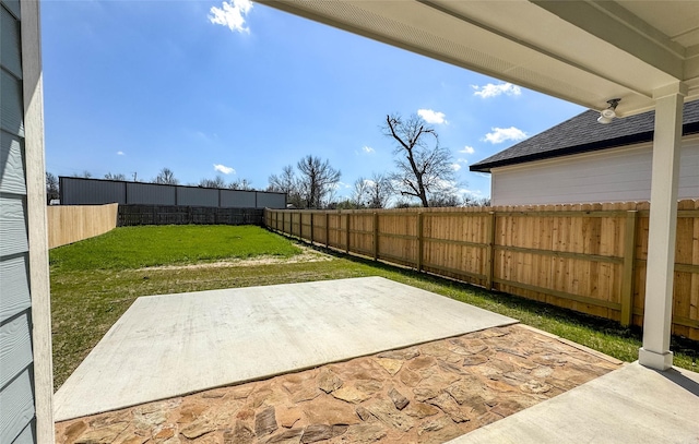 view of patio / terrace featuring a fenced backyard