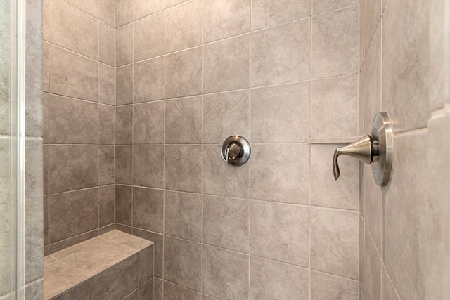 room details with tiled shower