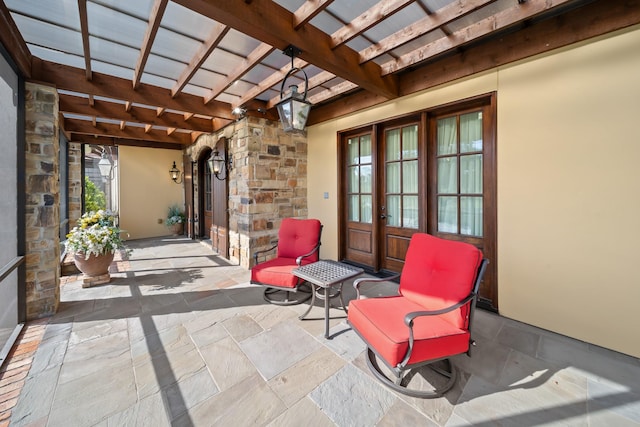 view of patio with french doors