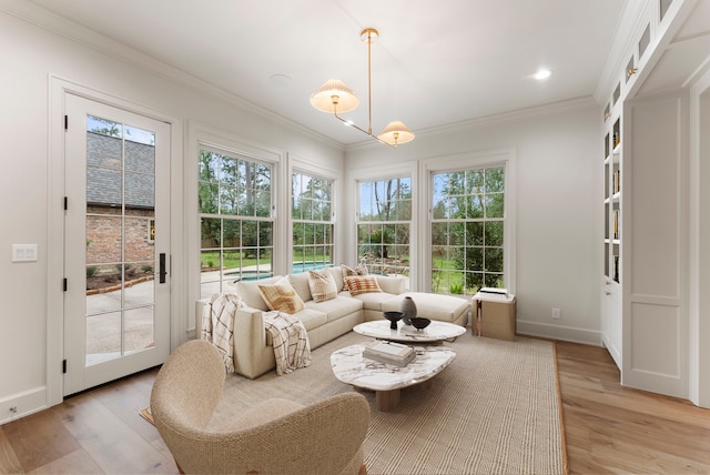 sunroom / solarium with plenty of natural light