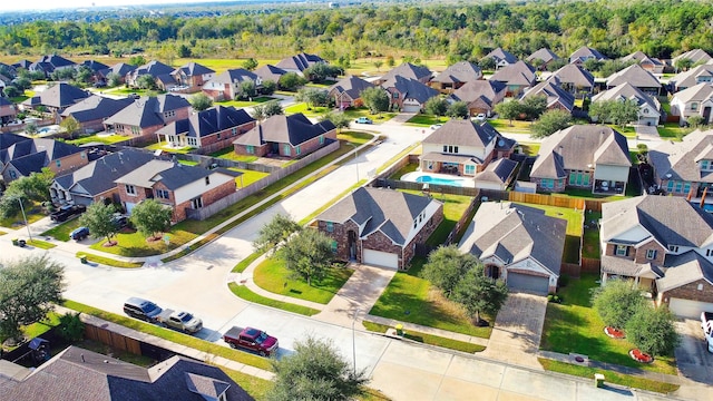 bird's eye view with a residential view