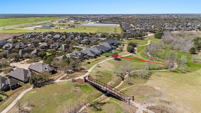 drone / aerial view featuring a residential view