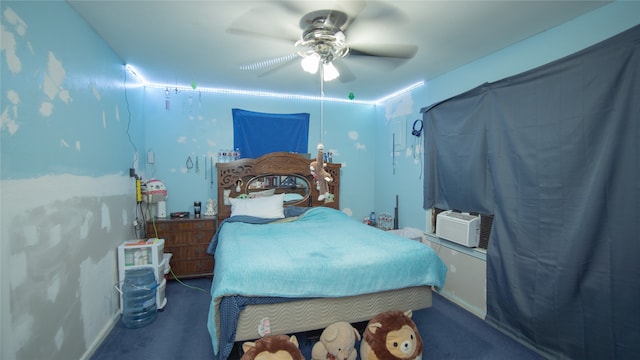 602 Riveredge Dr, Richmond, TX 77406 - bedroom with cooling unit, baseboards, and ceiling fan