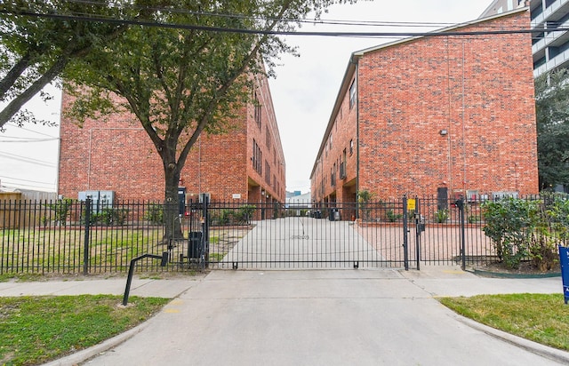 exterior space featuring a gate