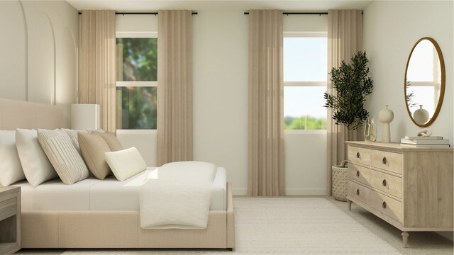 bedroom with baseboards