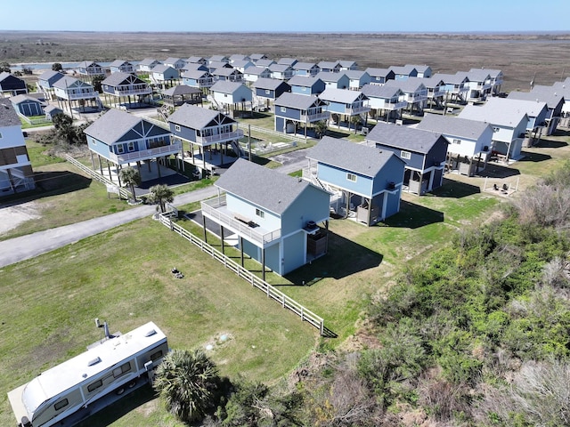 aerial view featuring a residential view