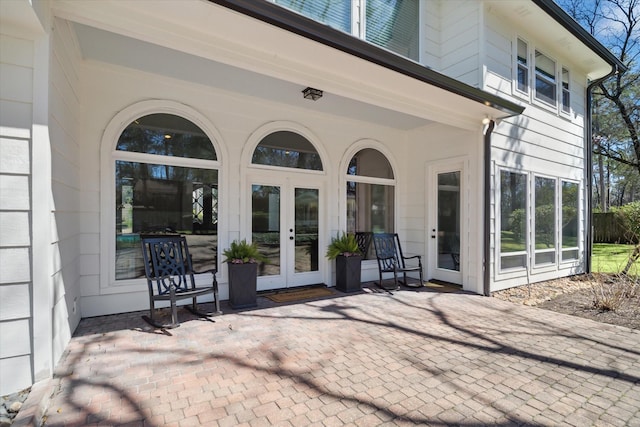 view of patio with french doors