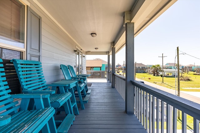 deck featuring a residential view