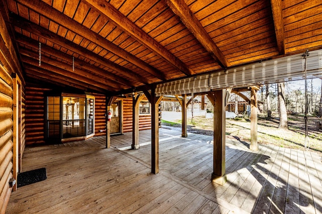 view of wooden terrace