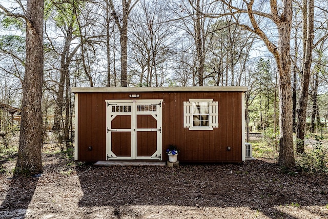 view of shed