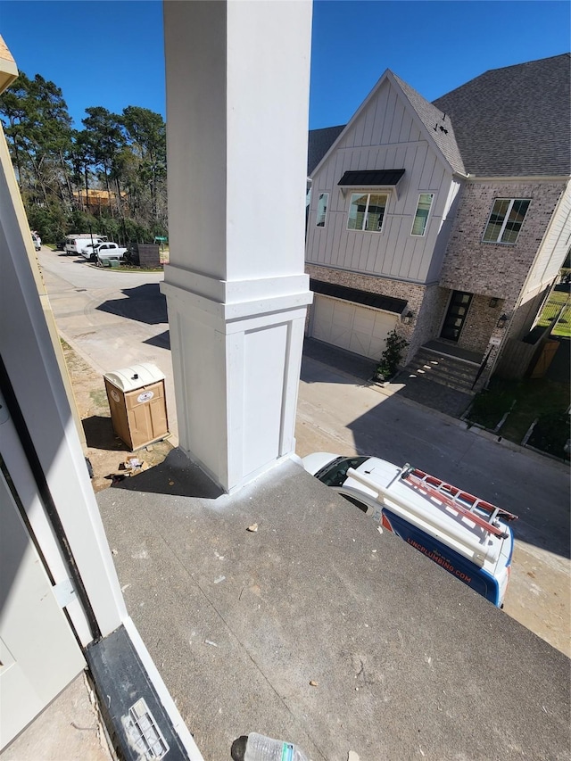 exterior space with an attached garage