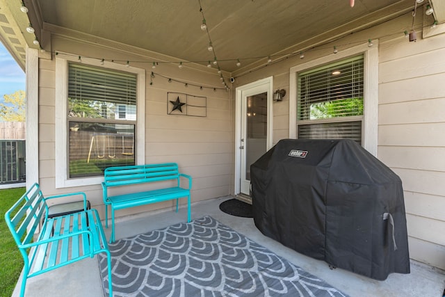 view of patio featuring area for grilling