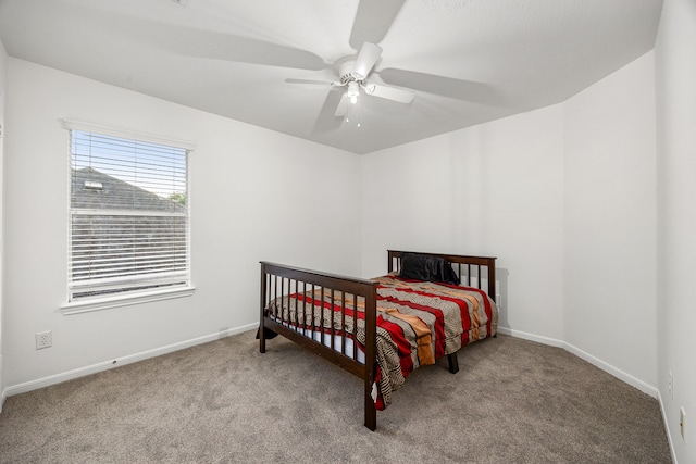 17614 Wind Mist Ln, Cypress, TX 77433 - bedroom featuring carpet flooring, baseboards, and ceiling fan