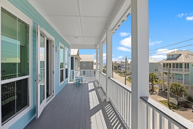 balcony with a residential view
