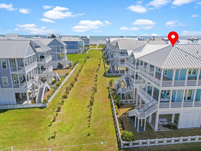 drone / aerial view with a residential view