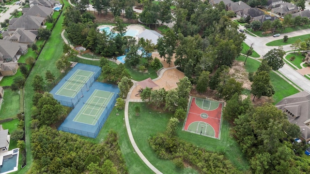 aerial view featuring a residential view