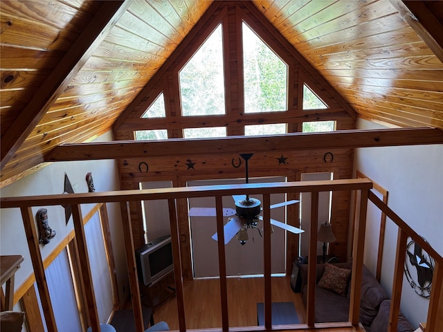 details with wood ceiling