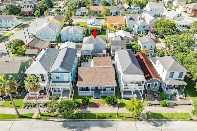 drone / aerial view featuring a residential view