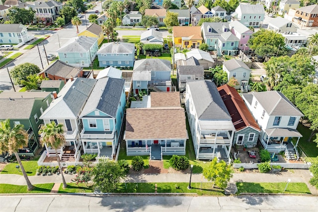 drone / aerial view with a residential view