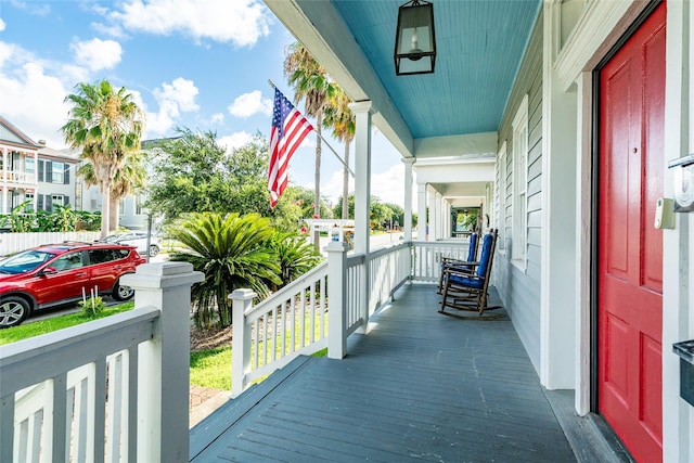 balcony with covered porch