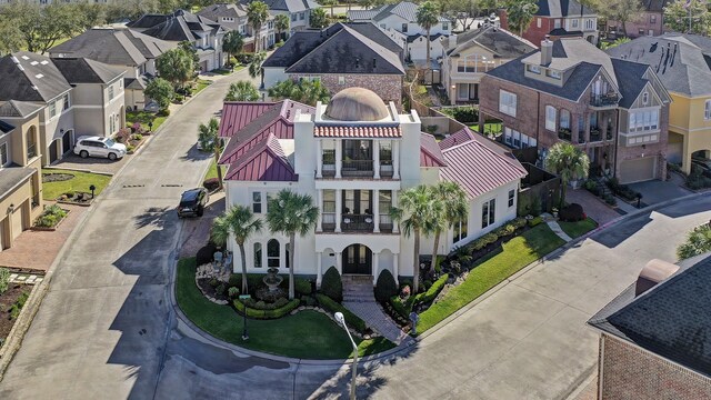 bird's eye view with a residential view