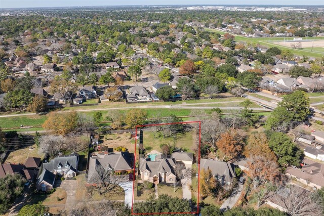 aerial view featuring a residential view