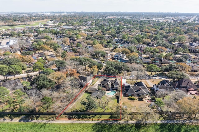 bird's eye view featuring a residential view