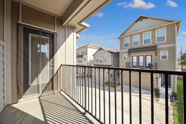 balcony featuring a residential view