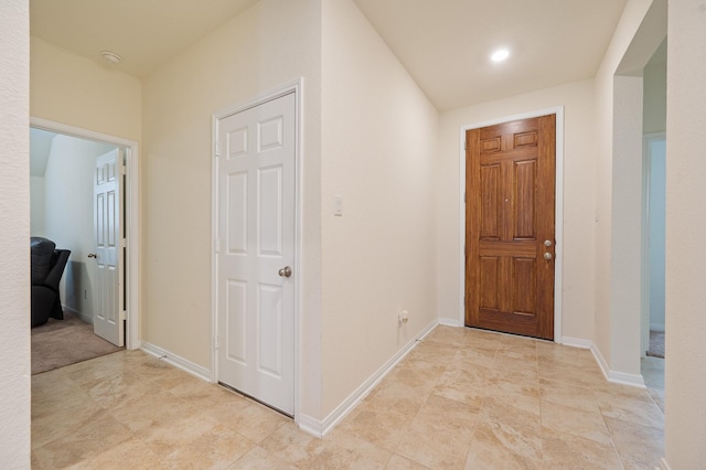 hallway with baseboards