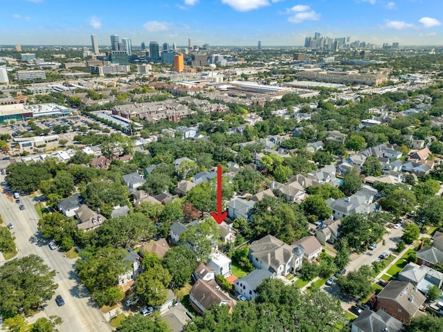 aerial view featuring a city view